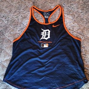Nike MLB Navy and Orange Tank Top